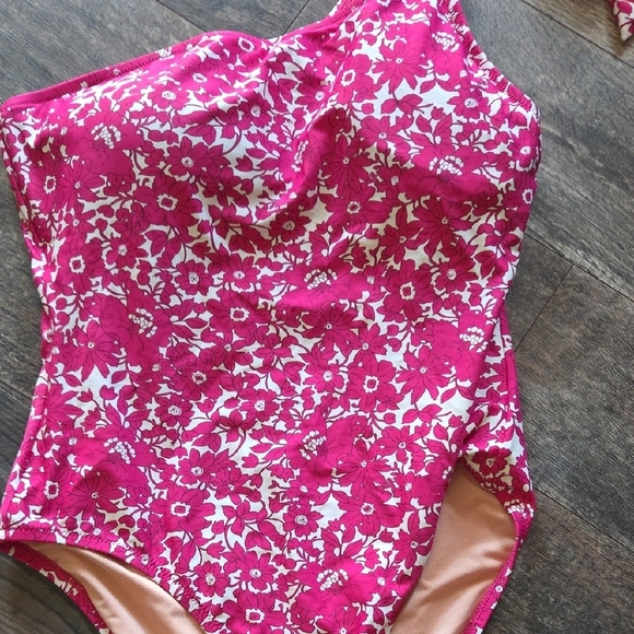 J. Crew Pink Floral One-Piece Swimsuit - Picture 3 of 9